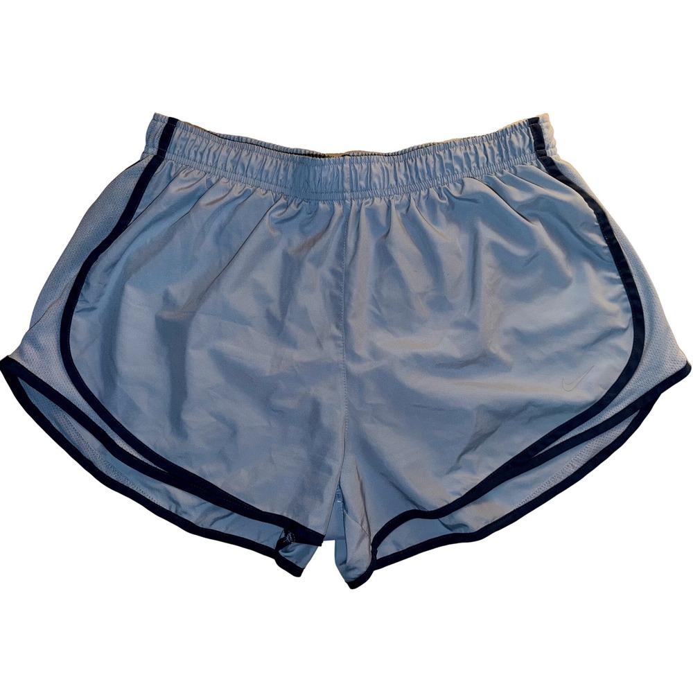 Nike Running Shorts Womens XL Plus Light Blue Dri-FIT Tempo Mesh Trim Athletic